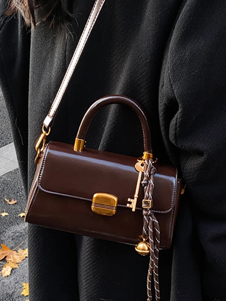 Oil Waxed Leather Women's Bag