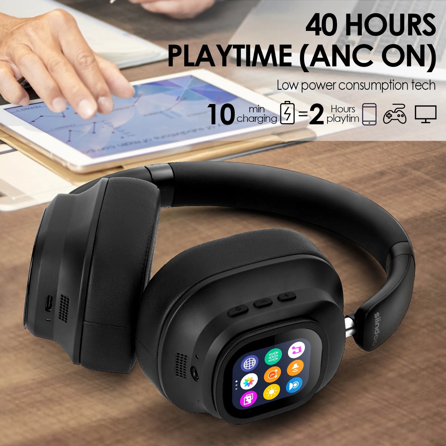 Siindoo JH-ANC930Plus Hybrid Wireless Headphone