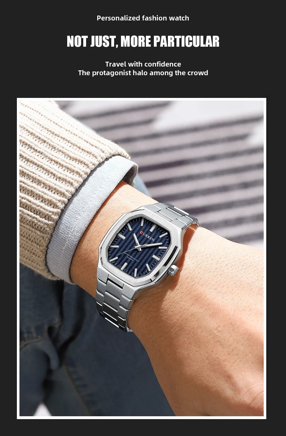 CURREN Luxury Business Square Watch