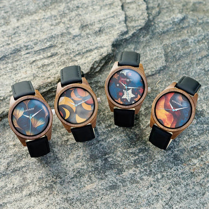 BOBOBIRD Wooden Quartz Watch for Men