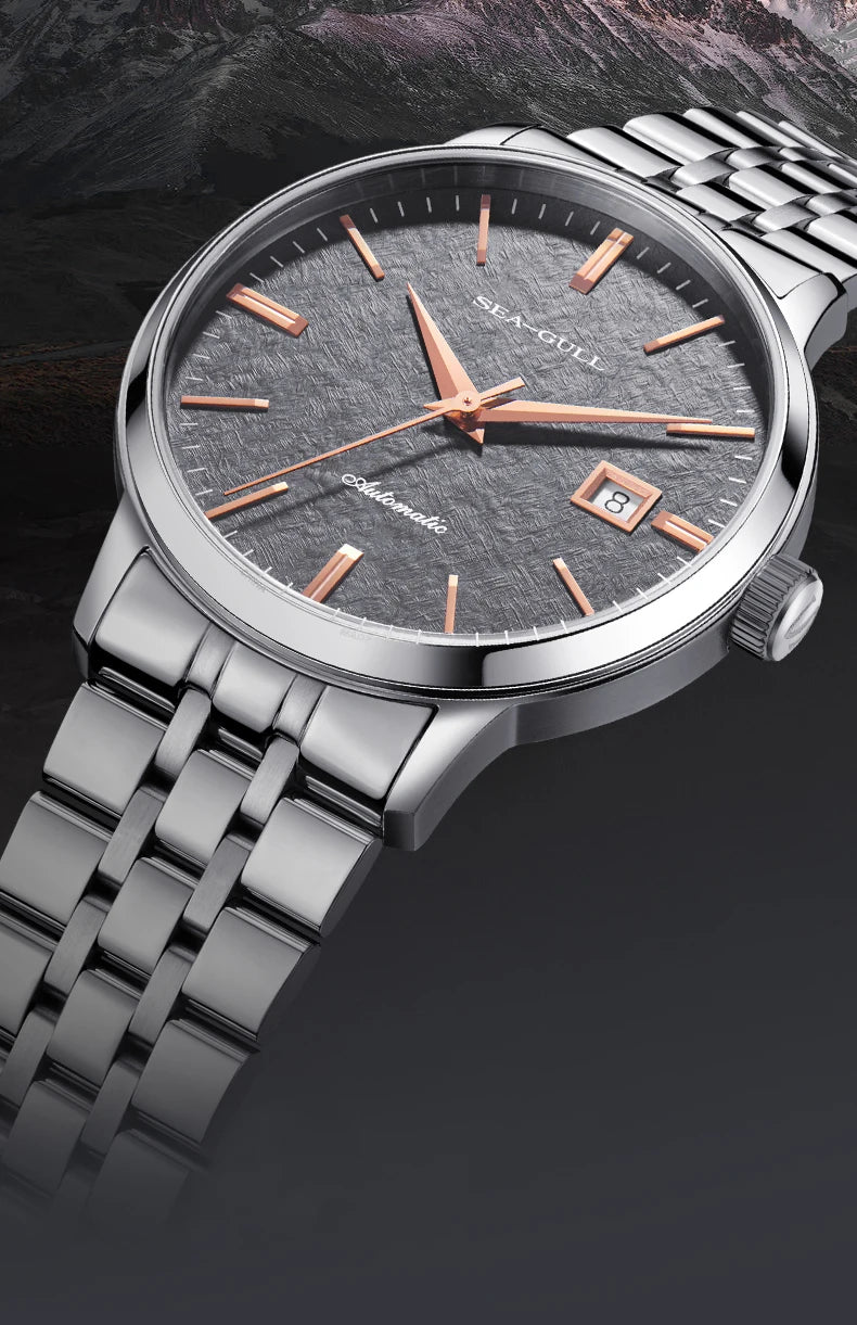 Seagull Design Date Stainless Steel Watch