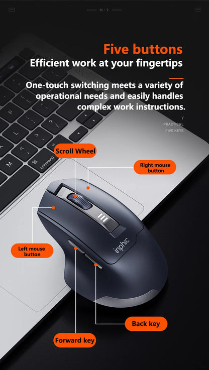 INPHIC M9 2.4G Wireless Mouse Rechargeable