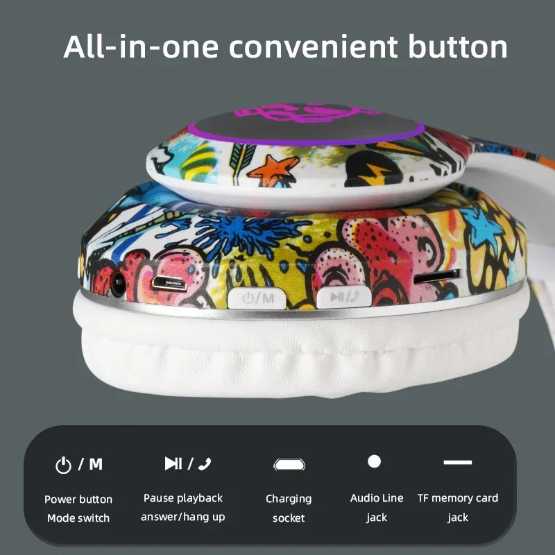 Graffiti LED Light Bluetooth Headsets