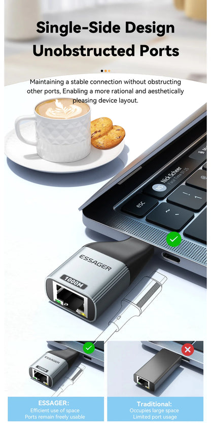 Essager Type-C to Ethernet Adapter