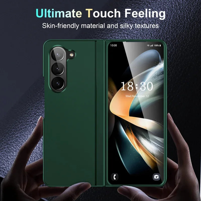 Built-in Magnetic Bracket Hybrid PC Phone Case for Samsung Galaxy Z Fold 7 ZFold 6 5 4 3 5G Shockproof Bumper Protective Cover
