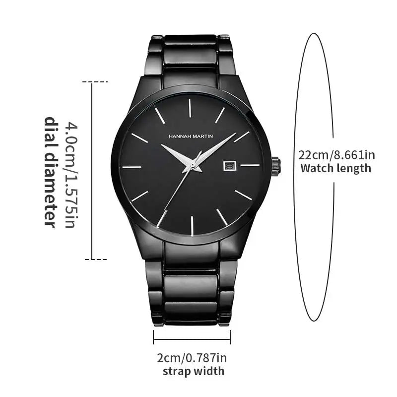 Hannah Martin Calendar Stainless Steel Quartz Watch