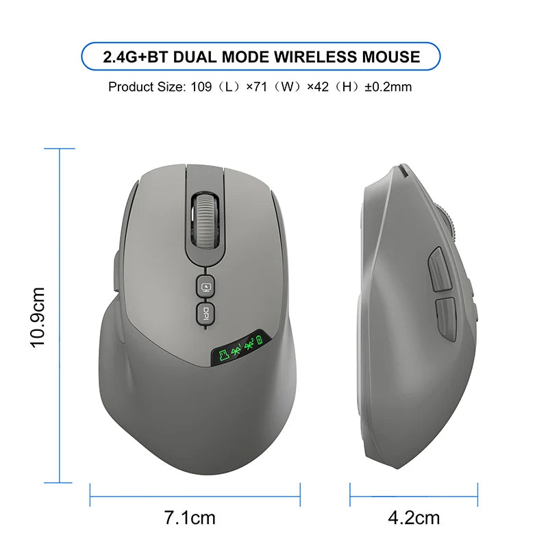 Noiseless Dual Mode Wireless Mouse