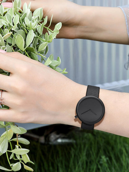 TOMI Women's Minimalist Style Leather Watch