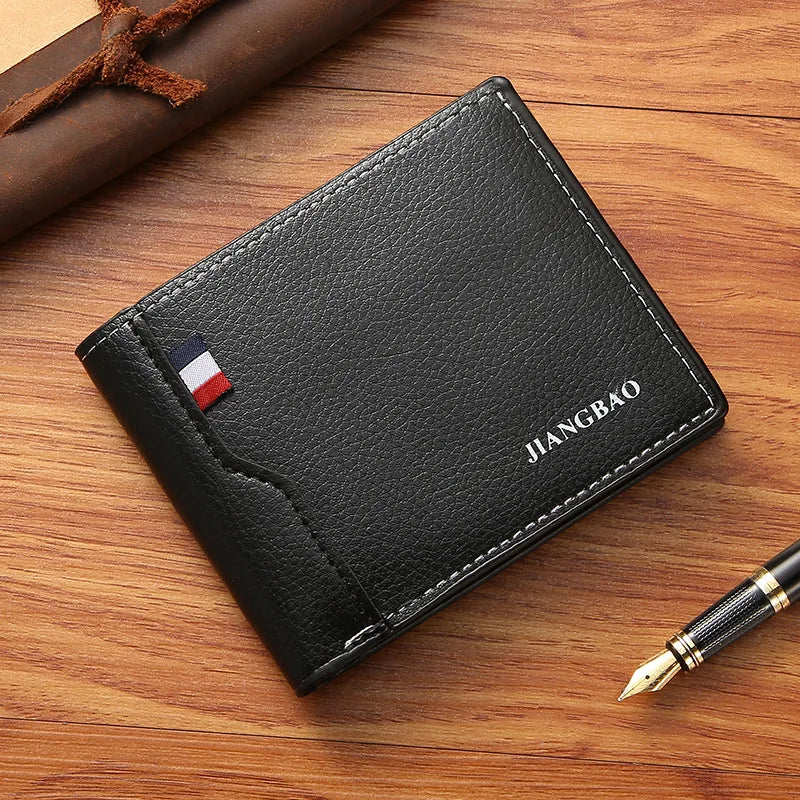 Men's Short Bifold Leather Wallet