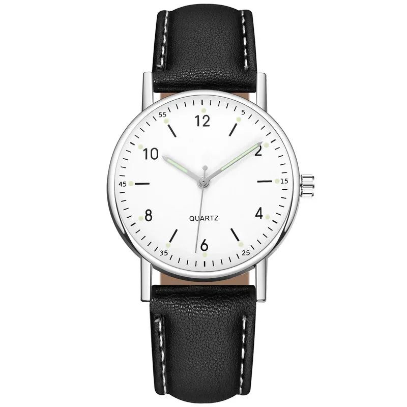 Number Strap Minimal Round Dial Watch