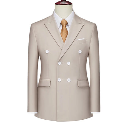 Men's Double-Breasted Blazer Coat