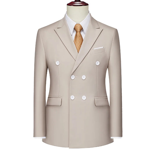 Men's Double-Breasted Blazer Coat