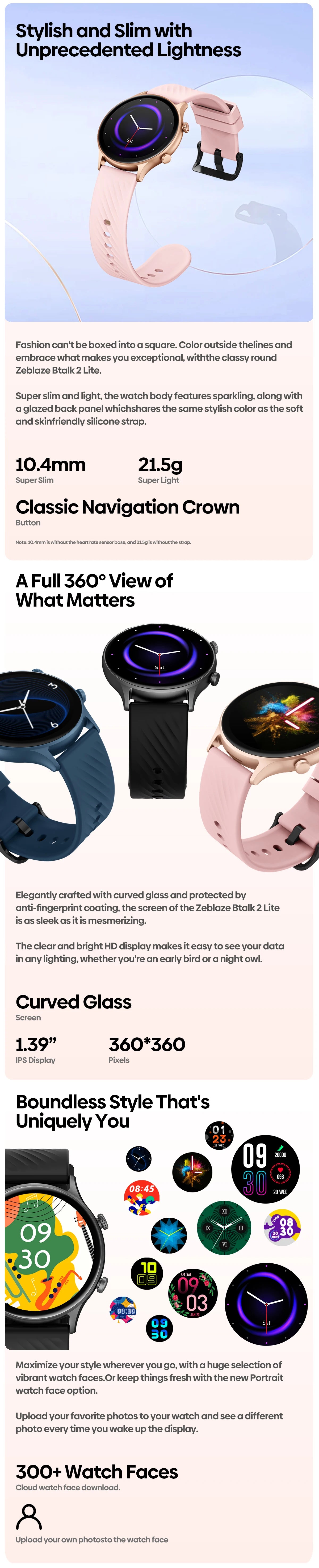 Zeblaze Btalk 2 Lite Voice Calling Smart Watch