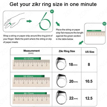 IQibla Smart Zikr Ring Praise Tasbih Tally Electronic Digital Counter