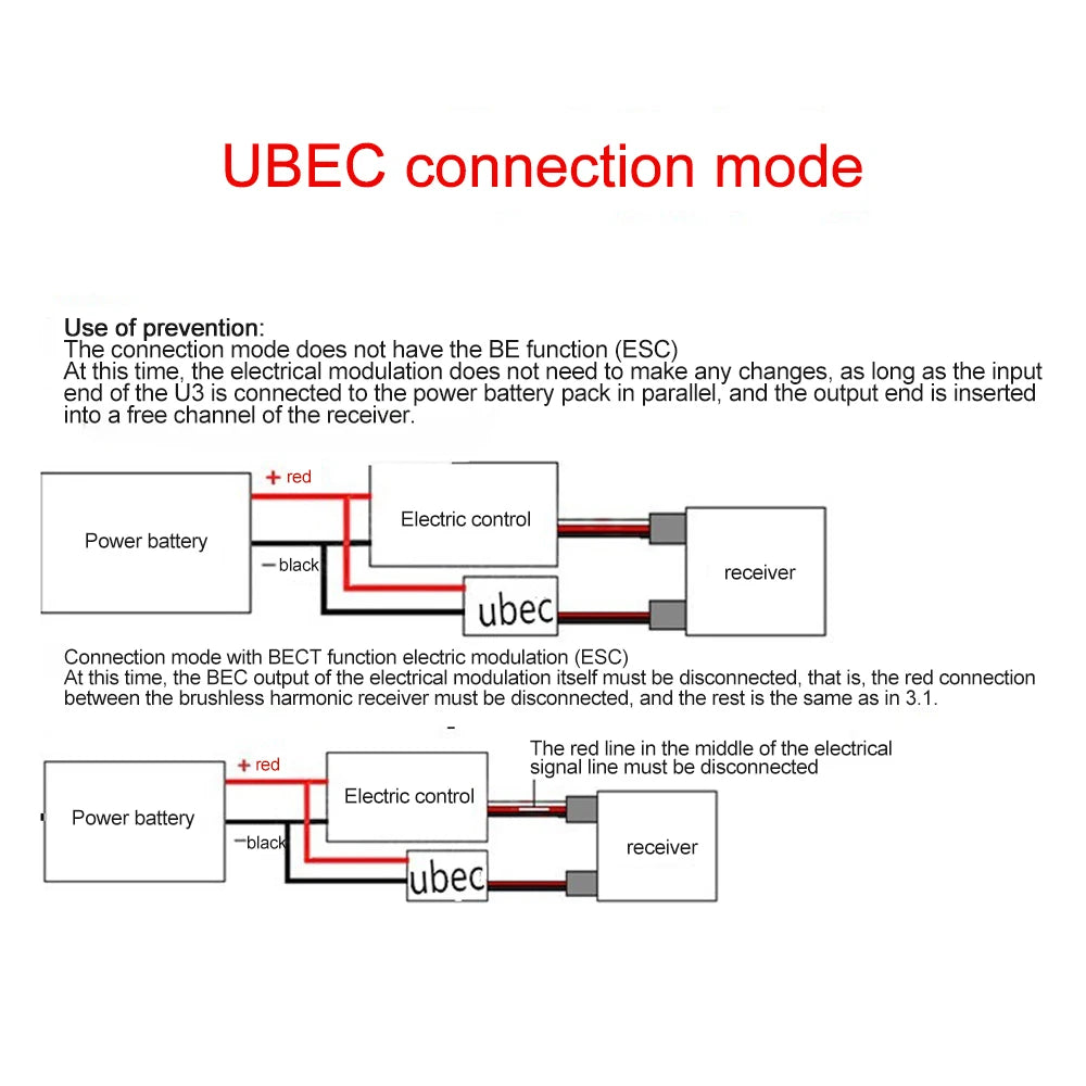 UBEC 3A /5A /7A /15A Lowest RF Noise BEC Full Shielding Antijamming Switching Regulator for RC quadcopter Multicopter