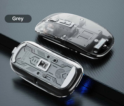Transparent Magnetic Triple Mode Wireless Mouse