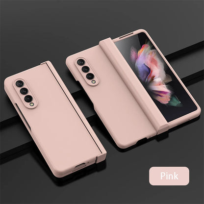 Ultra Thin Folding Shockproof Case For Samsung Galaxy Z Fold 4 6 Fold4 Fold3 Fold 5 360 Full Protection Candy Color Hard Cover