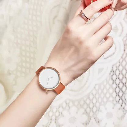 TOMI Women's Minimalist Style Leather Watch