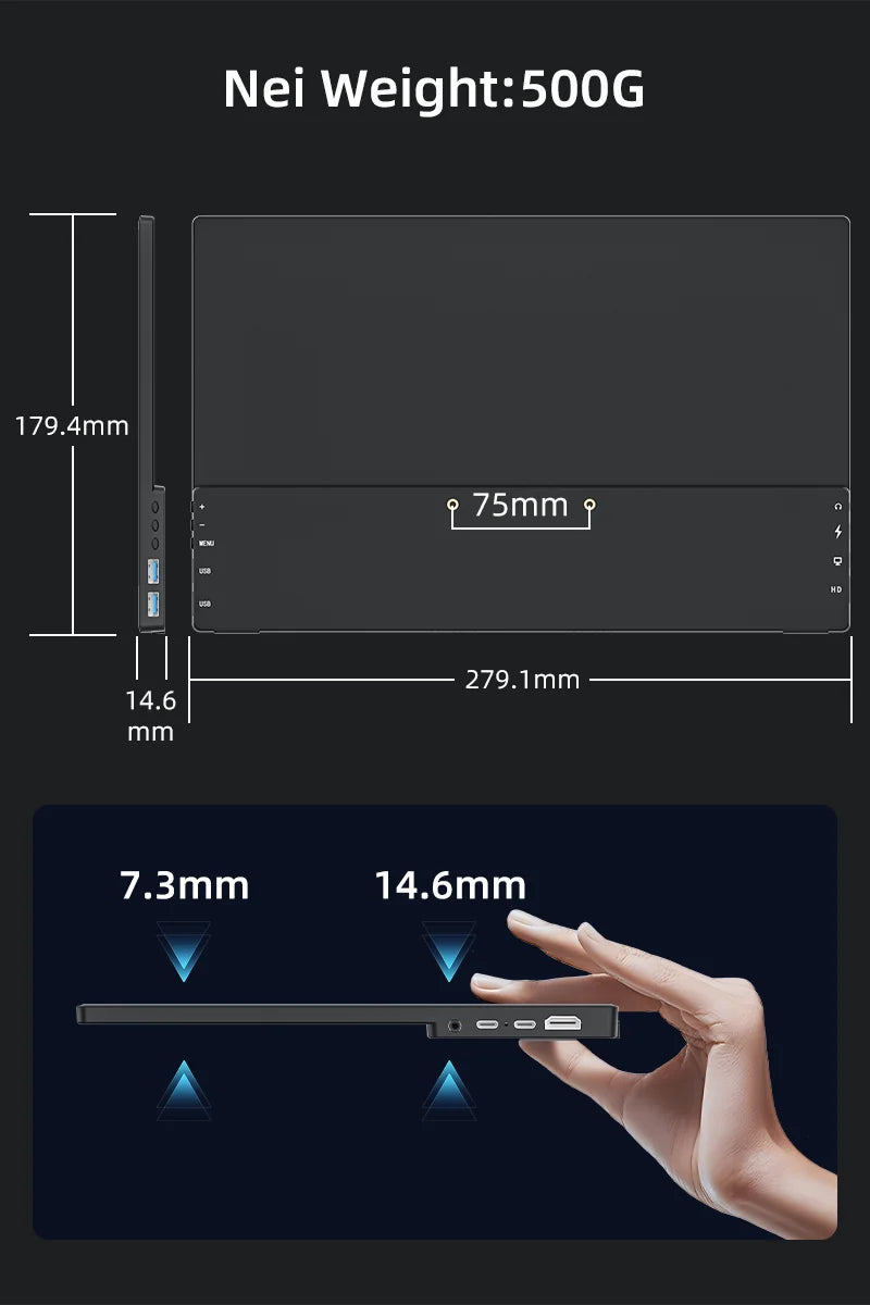 BYONE 11.6 HD Portable Monitor