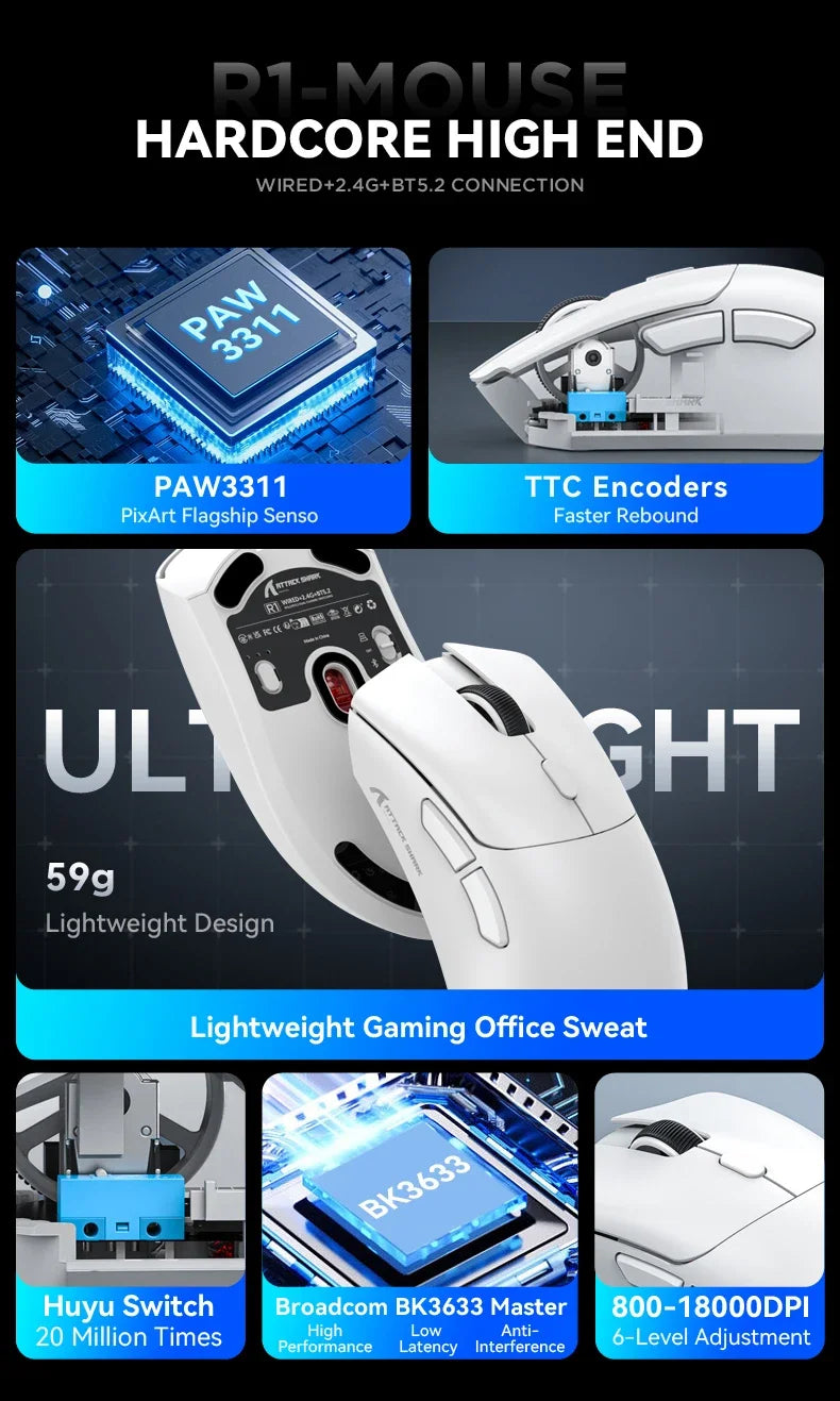 Attack Shark R1 Wireless Gamer Mouse