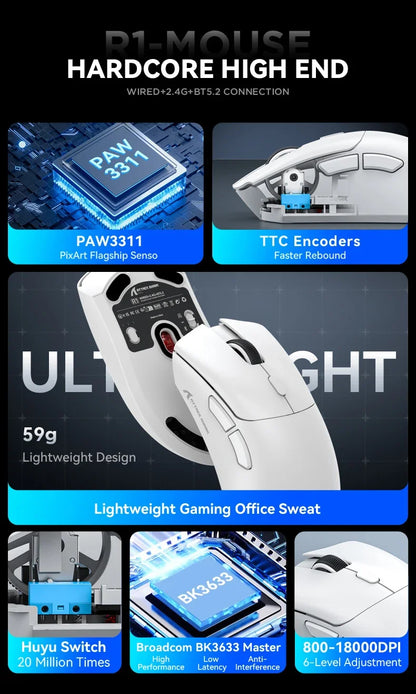 Attack Shark R1 Wireless Gamer Mouse