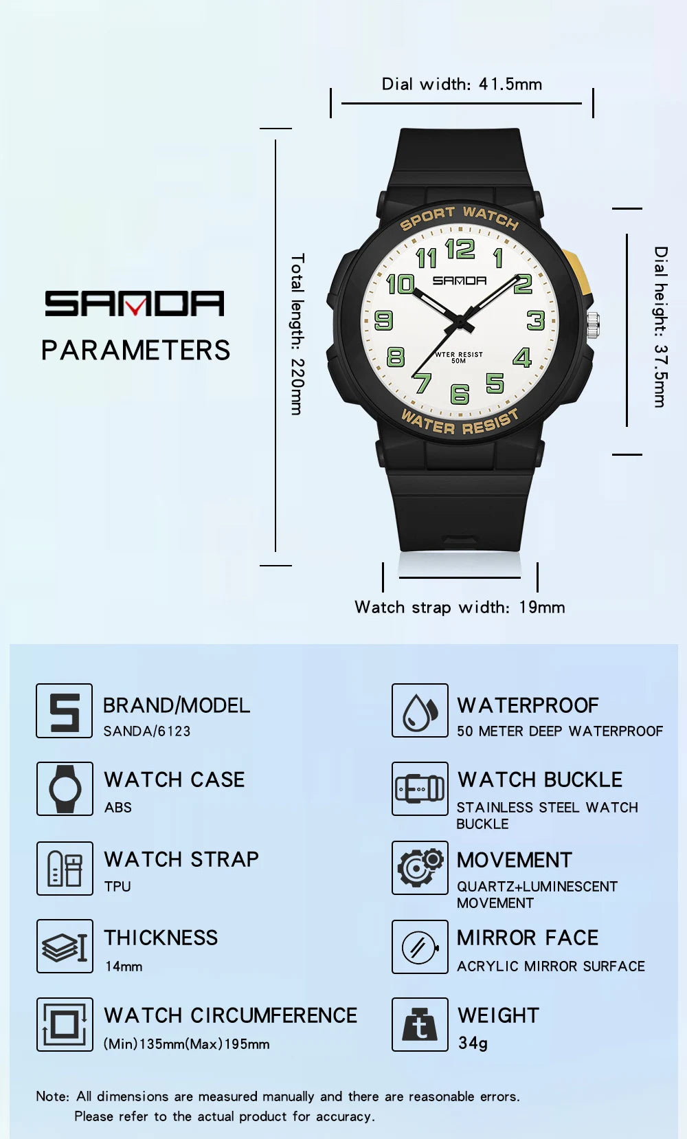 Men's Digital Outdoor Simple Watch