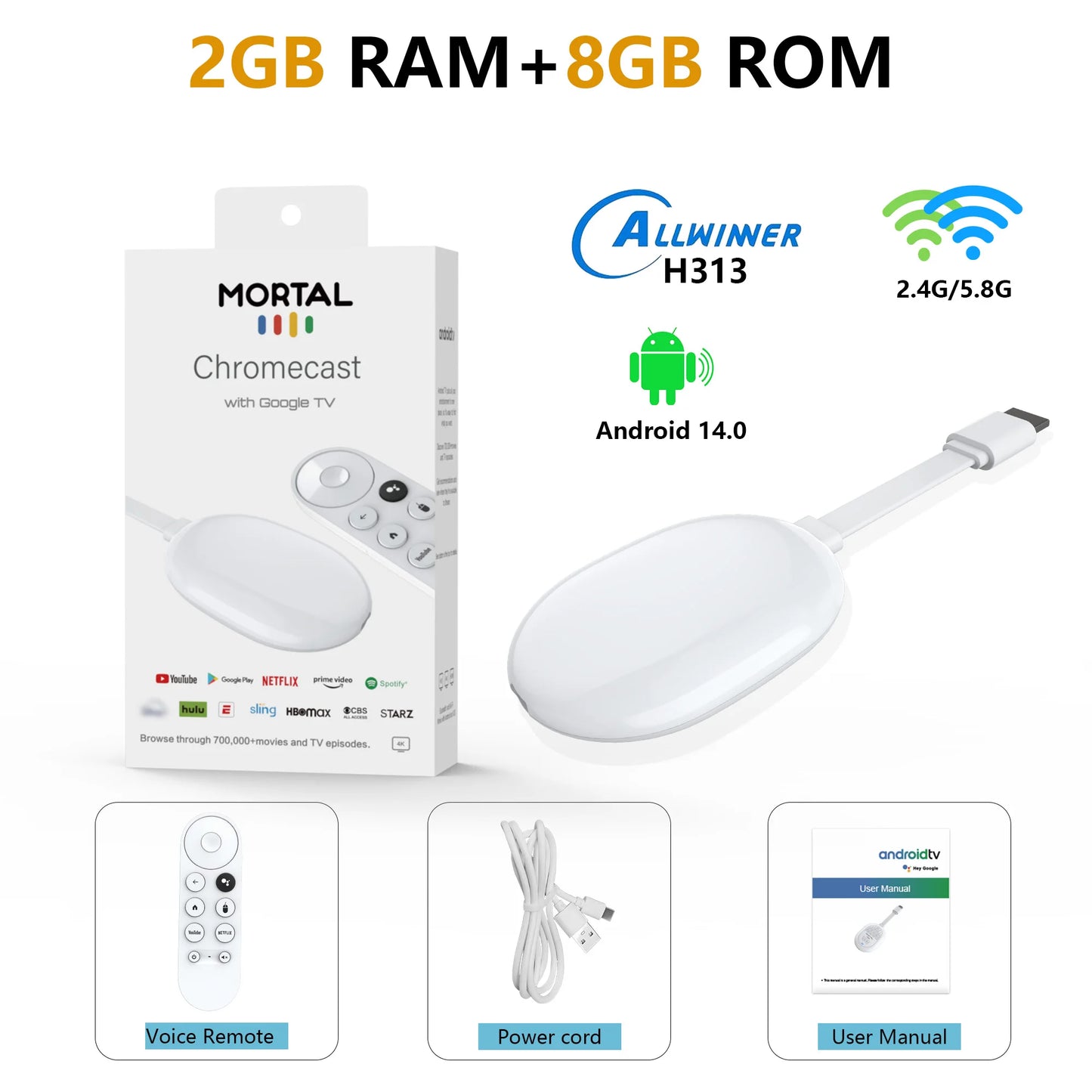 New Mortal BT5.X 4k Smart TV Stick