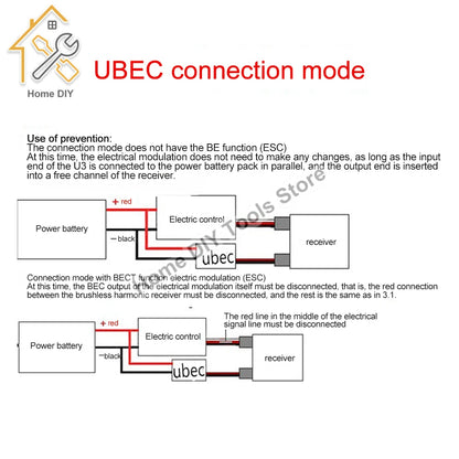 UBEC 3A /5A /7A /15A Lowest RF Noise BEC Full Shielding Antijamming Switching Regulator for RC quadcopter Multicopter