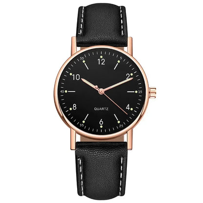 Number Strap Minimal Round Dial Watch