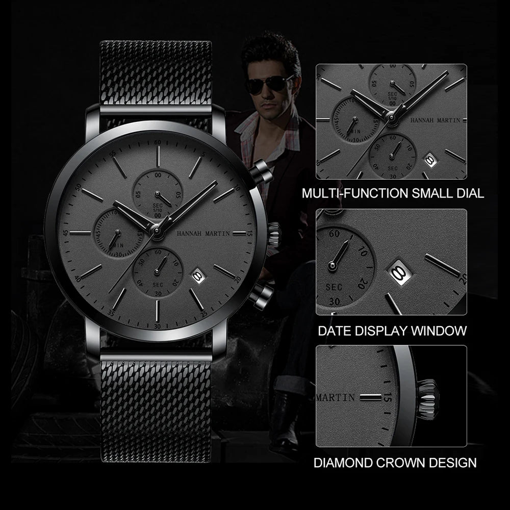 Multifunctional Quartz Wristwatch