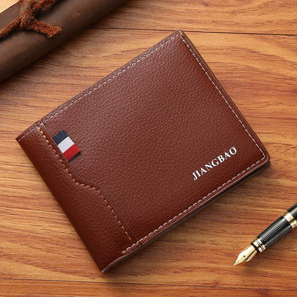 Men's Short Bifold Leather Wallet