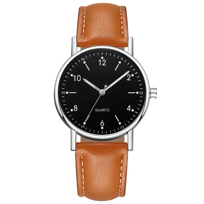 Number Strap Minimal Round Dial Watch