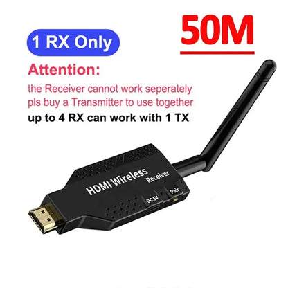 1080P 150m Wireless HDMI Extender 1 TX to 4 Splitter
