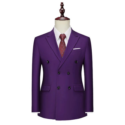 Men's Double-Breasted Blazer Coat