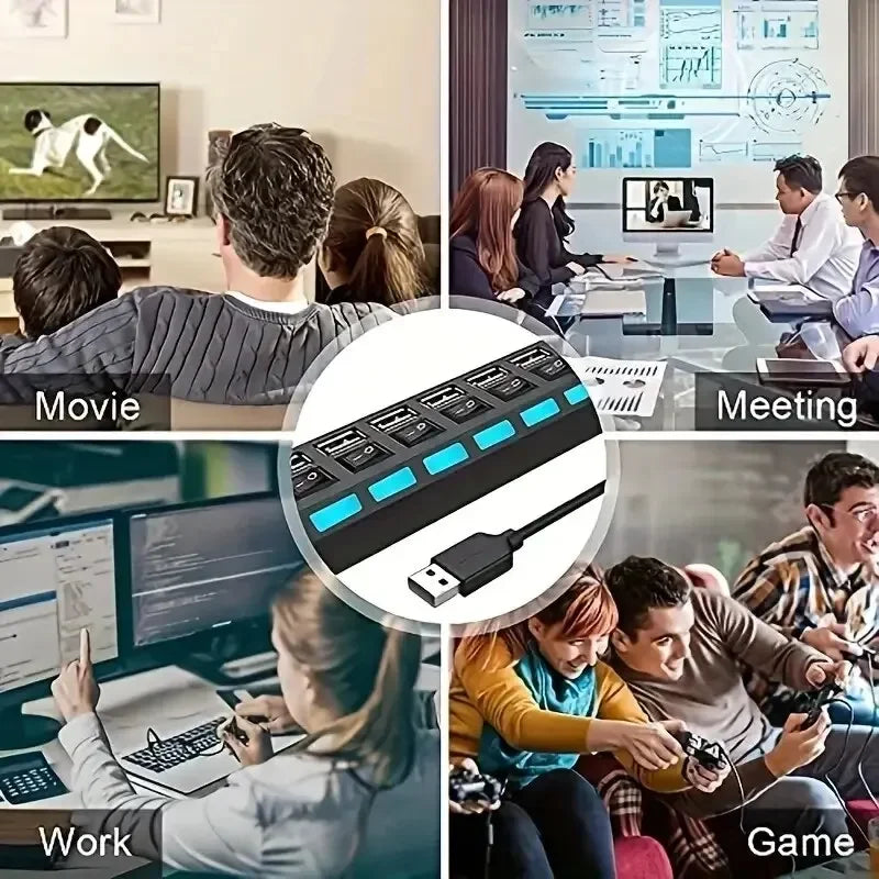 High Speed 4/7 Ports USB HUB 2.0 Adapter