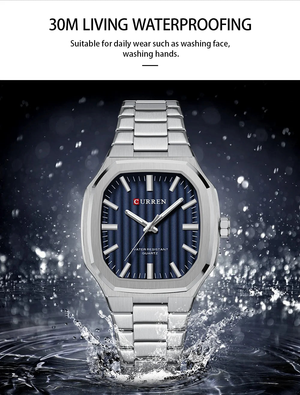 CURREN Luxury Business Square Watch