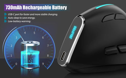 Lefon Bluetooth Vertical Mouse Wireless