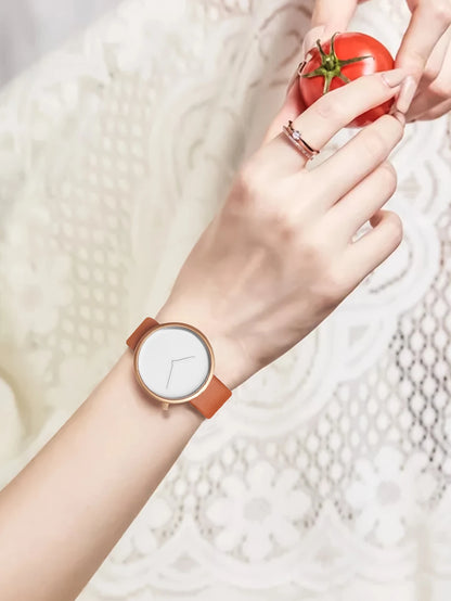 TOMI Women's Minimalist Style Leather Watch