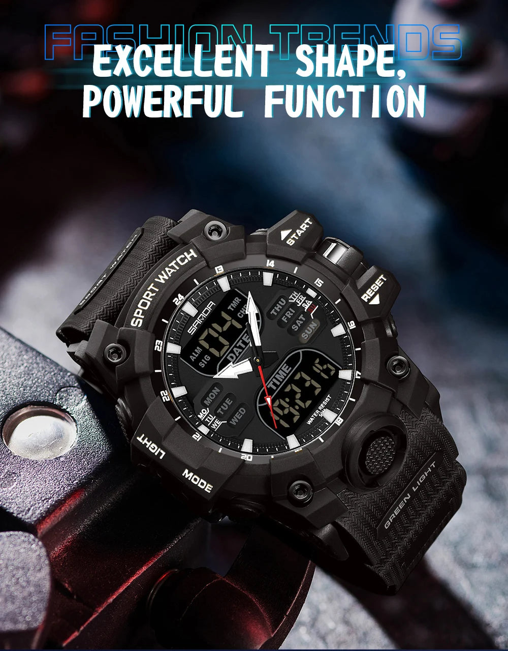Simple Night Waterproof Sports Electronic Watch