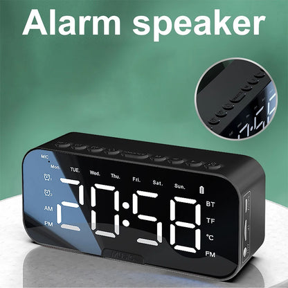 Bluetooth Speaker FM Radio With Alarm Clock
