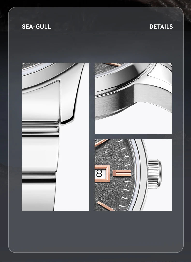 Seagull Design Date Stainless Steel Watch