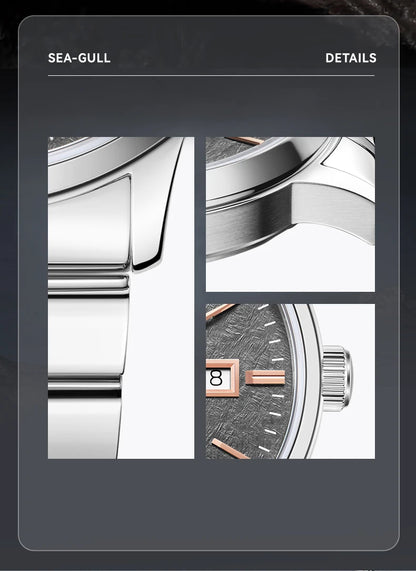 Seagull Design Date Stainless Steel Watch