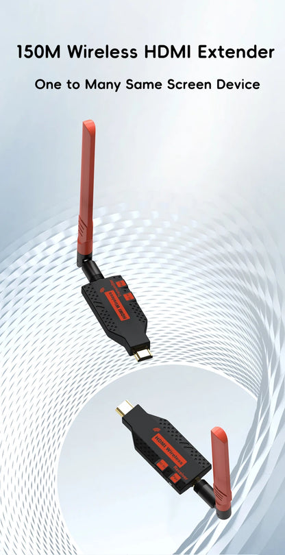 1080P 150m Wireless HDMI Extender 1 TX to 4 Splitter