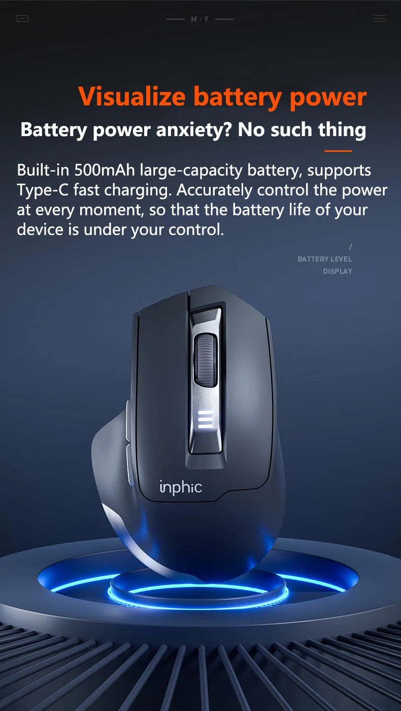 INPHIC M9 2.4G Wireless Mouse Rechargeable