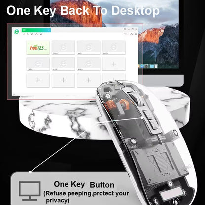Transparent Magnetic Triple Mode Wireless Mouse