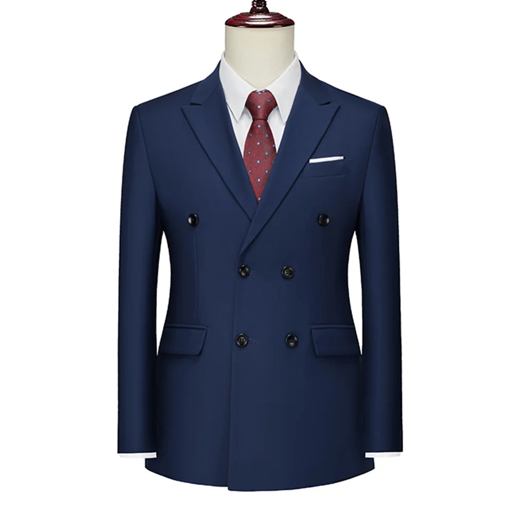 Men's Double-Breasted Blazer Coat