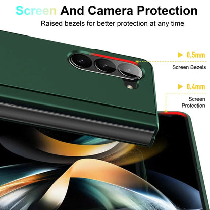 Built-in Magnetic Bracket Hybrid PC Phone Case for Samsung Galaxy Z Fold 7 ZFold 6 5 4 3 5G Shockproof Bumper Protective Cover