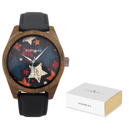 BOBOBIRD Wooden Quartz Watch for Men