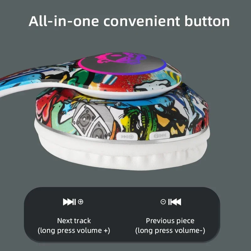 Graffiti LED Light Bluetooth Headsets