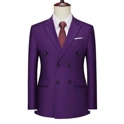 Men's Double-Breasted Blazer Coat